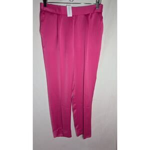 Banana Republic Womens Pleated Satin‎ Pull On Dress Pants Trousers Sz XS pink
